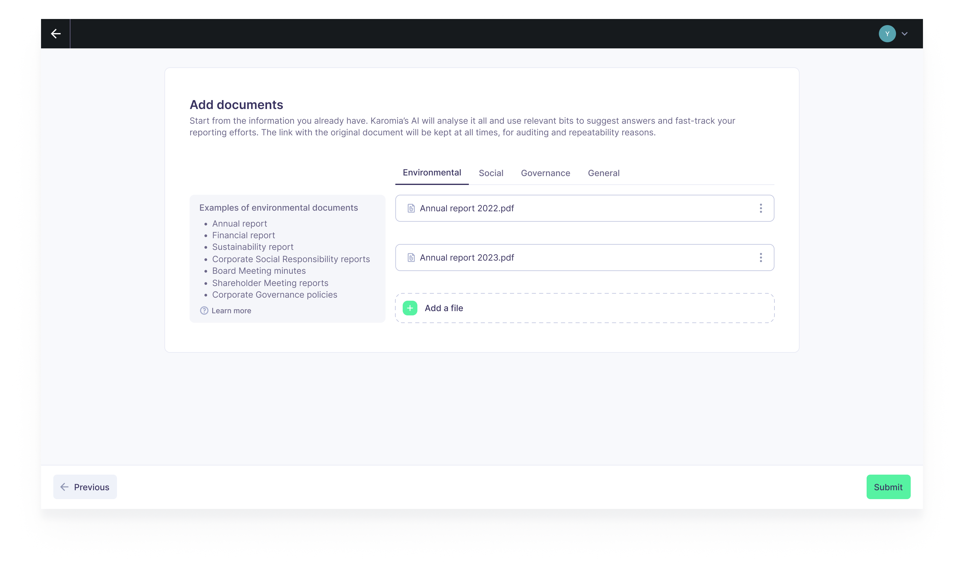 Document upload